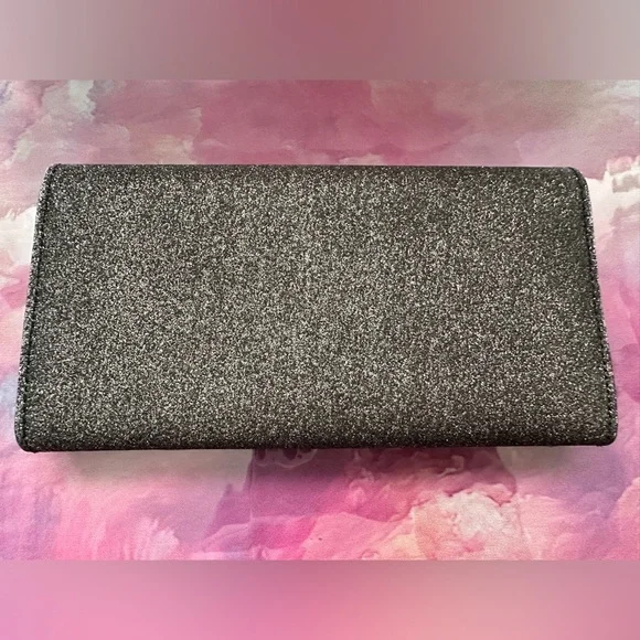 Balenciaga Silver Glitter Wallet/Clutch (NWOT; Silver/Gray) - Picture 3 of 12